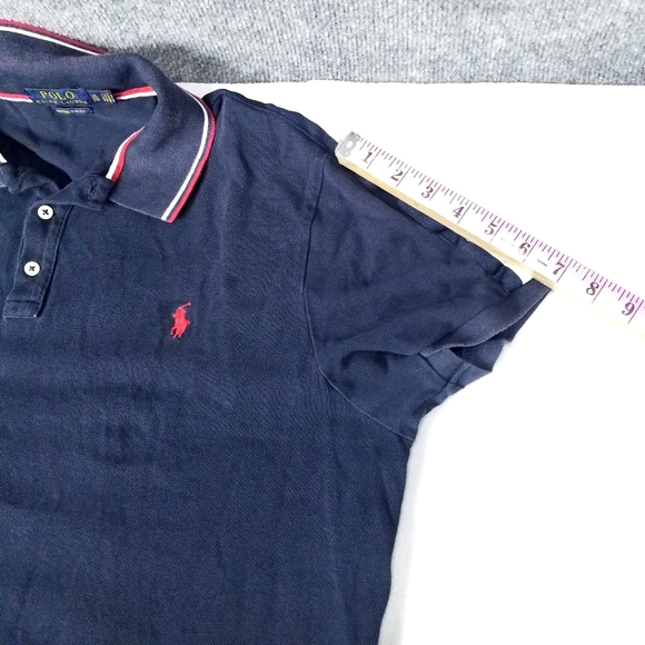 POLO RALPH LAUREN Custom Slim fit Men's shirt short sleeve collared size XL - Picture 7 of 9